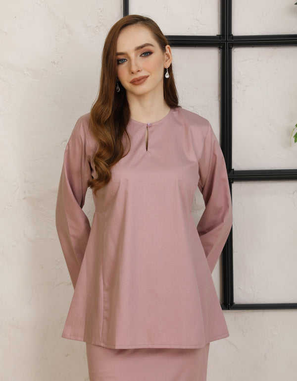 BAJU KURUNG KEDAH PESAK AUDRA (CARNATION PINK)